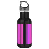 Rosa senkrechte Streifen Edelstahlflasche (Rückseite)