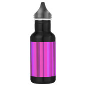 Rosa senkrechte Streifen Edelstahlflasche (Links)