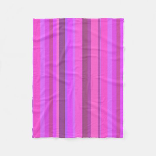 Rosa senkrechte Streifen Fleecedecke (Vorderseite)