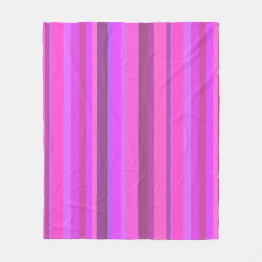 Rosa senkrechte Streifen Fleecedecke (Vorderseite)