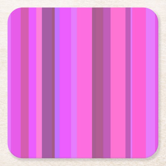 Rosa senkrechte Streifen Rechteckiger Pappuntersetzer (Vorderseite)