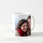 Rosa Sentiment Liebe Mama Geschenk für ein Foto Kaffeetasse (VorderseiteRechts)