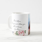 Rosa Sentiment Liebe Mama Geschenk für ein Foto Kaffeetasse (Vorderseite Links)