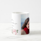 Rosa Sentiment Liebe Mama Geschenk für ein Foto Kaffeetasse (Mittel)