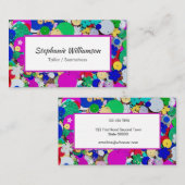 Rosa Sequin Seamstress Visitenkarte (Vorne/Hinten)