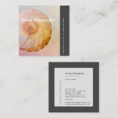 rosa Serenity Design 11 Quadratische Visitenkarte (Vorne/Hinten)