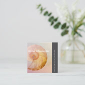 rosa Serenity Design 11 Quadratische Visitenkarte (Stehend Vorderseite)