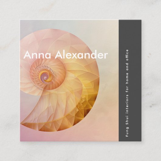 rosa Serenity Design 11 Quadratische Visitenkarte (Vorderseite)