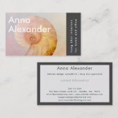 rosa Serenity Design 11 Visitenkarte (Vorne/Hinten)