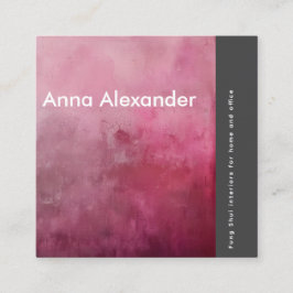 rosa Serenity Design 1 Quadratische Visitenkarte