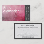 rosa Serenity Design 1 Visitenkarte (Vorne/Hinten)