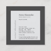 rosa Serenity Design 2 Quadratische Visitenkarte (Rückseite)