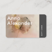 Rosa Serenity Design 3 Geschenkkarte Visitenkarte (Vorderseite)