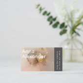 rosa Serenity Design 3 Visitenkarte (Stehend Vorderseite)