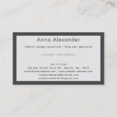 rosa Serenity Design 3 Visitenkarte (Rückseite)