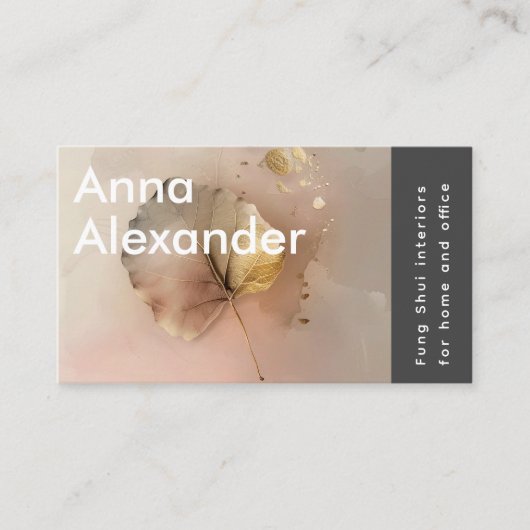 rosa Serenity Design 3 Visitenkarte (Vorderseite)