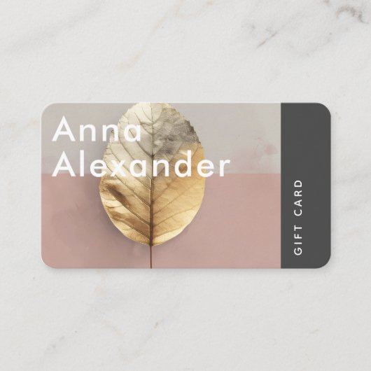 Rosa Serenity Design 4 Geschenkkarte Visitenkarte (Vorderseite)