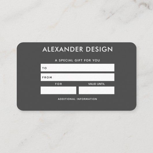 Rosa Serenity Design 4 Geschenkkarte Visitenkarte (Rückseite)