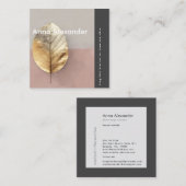 rosa Serenity Design 4 Quadratische Visitenkarte (Vorne/Hinten)