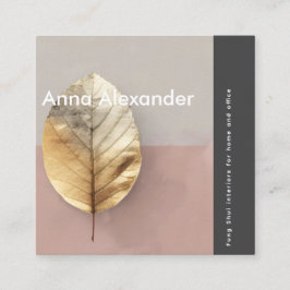 rosa Serenity Design 4 Quadratische Visitenkarte