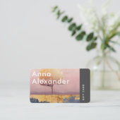 Rosa Serenity Design 6 Geschenkkarte Visitenkarte (Stehend Vorderseite)