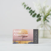 rosa Serenity Design 6 Visitenkarte (Stehend Vorderseite)