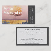 rosa Serenity Design 6 Visitenkarte (Vorne/Hinten)