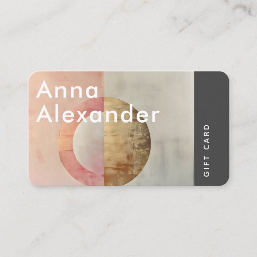 Rosa Serenity Design 7 Geschenkkarte Visitenkarte (Vorderseite)