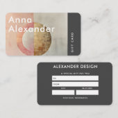 Rosa Serenity Design 7 Geschenkkarte Visitenkarte (Vorne/Hinten)