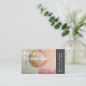 rosa Serenity Design 7 Visitenkarte (Stehend Vorderseite)