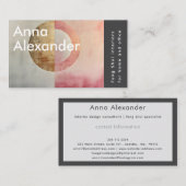rosa Serenity Design 7 Visitenkarte (Vorne/Hinten)