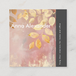 rosa Serenity Design 9 Quadratische Visitenkarte