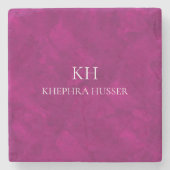 Rosa Serviertablett Steinuntersetzer (Vorderseite)