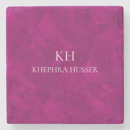 Rosa Serviertablett Steinuntersetzer (Vorderseite)