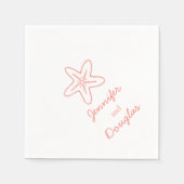 Rosa Serviette (Vorderseite)