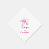 Rosa Serviette (Ecke)