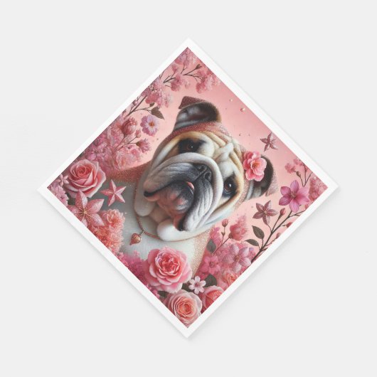 Rosa Servietten! Serviette (Ecke)