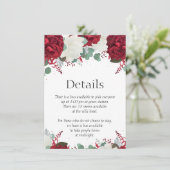 Rosa-Set 15 Details Einladung (Stehend Vorderseite)