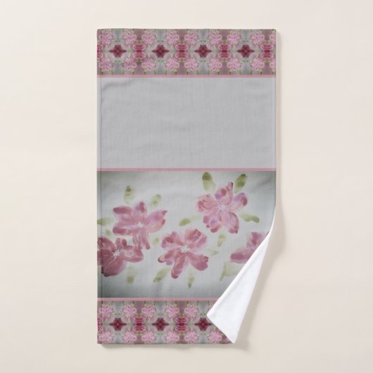 Rosa Shabby Chic Badhandtuch Set (Handtuch)