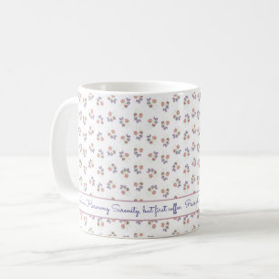 Rosa Shabby Chic Individueller Spruch Süße Erbsen Kaffeetasse