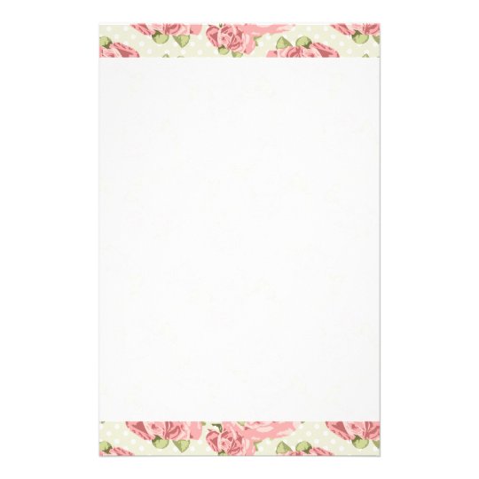 Rosa Shabby Chic Muster Briefpapier Zazzle De