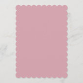 Rosa Shabby Chic Punkt Baby Girl Dusche Einladung (Rückseite)