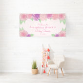 Rosa Shabby Chic Rose Kinderdusche Banner (Insitu)