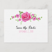 Rosa Shabby Chic Save the Date Verlobung Postkarte (Vorderseite)