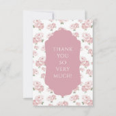 Rosa Shabby Chic Vintag Dankeskarte (Vorderseite)