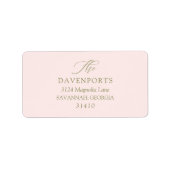 Rosa Shabby Chic Vintage Weihnachten Adressaufkleber (Vorne)