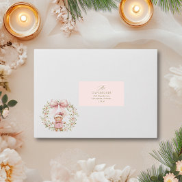 Rosa Shabby Chic Vintage Weihnachten Adressaufkleber