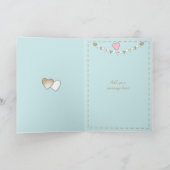 Rosa Shabby Chic zum Hochzeitstag Karte (Innenseite)