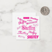 Rosa Sheffey-Schriftart - 9572 Mitteilungskarte (Vorderseite/Rückseite Beispiel)