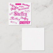 Rosa Sheffey-Schriftart - 9572 Mitteilungskarte (Vorne/Hinten)